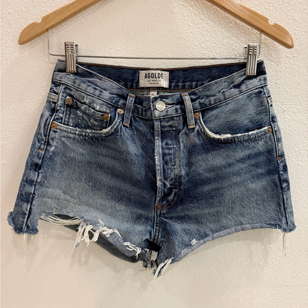 Agolde Vintage Blue Denim Shorts